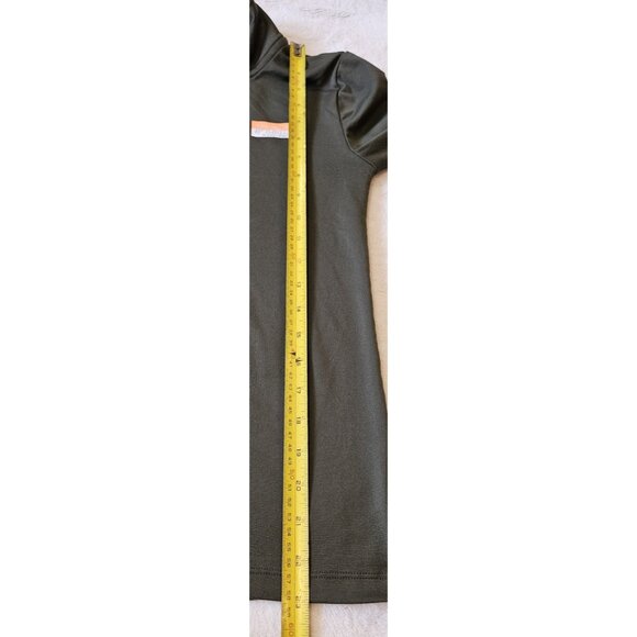 Victoria Secret Pink XS Ultimate Olive Green Neon Orange 1/2 Zip Pullover Shirt - Picture 8 of 11